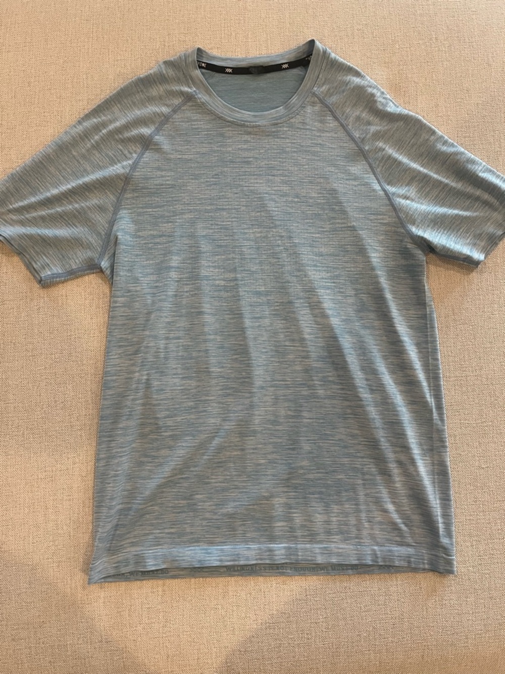 RHONE Men's Light Heather Blue Short Sleeve Performance Tee